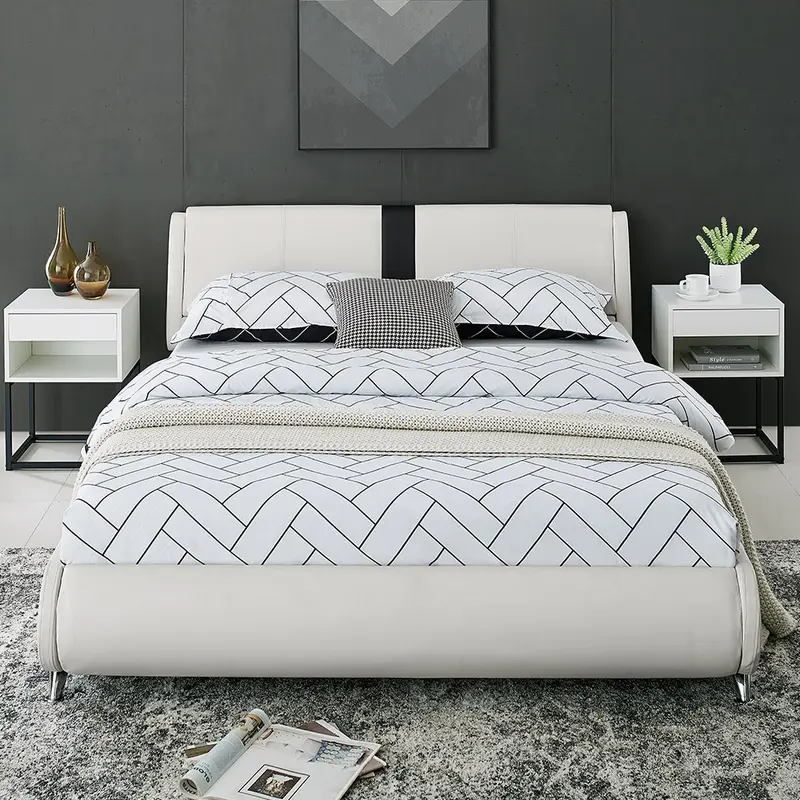 White Platform Queen Bed By Homeroots - 397013