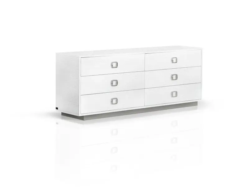 White Solid And Manufactured Wood Six Drawer Dresser By Homeroots