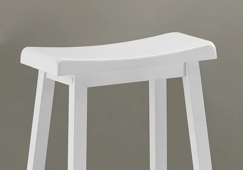 White Solid Wood Mdf Barstools 2Pcs By Homeroots