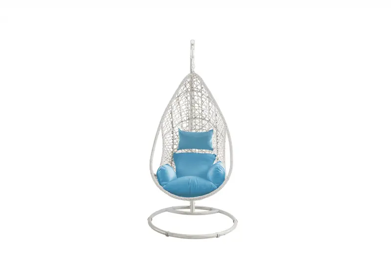 White Wash Hanging Egg Chair By Homeroots