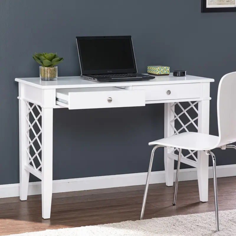 White Writing Desk By Homeroots