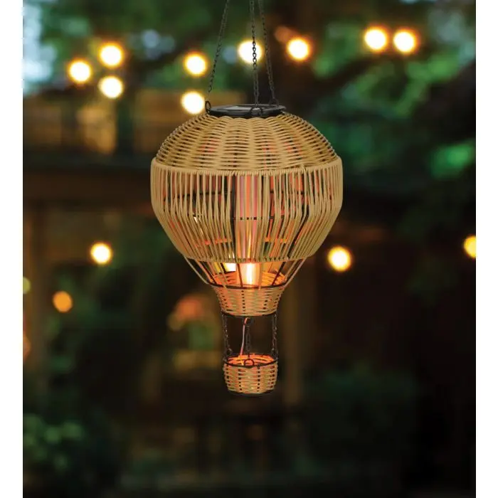 Wicker Hot Air Balloon Solar Lantern LG