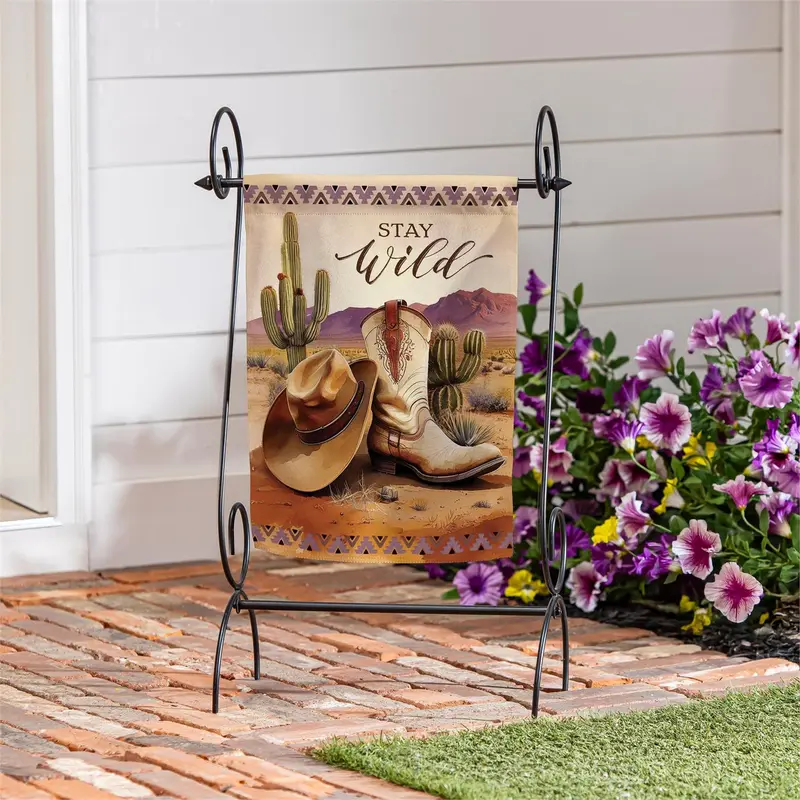 Wild West Suede Garden Flag
