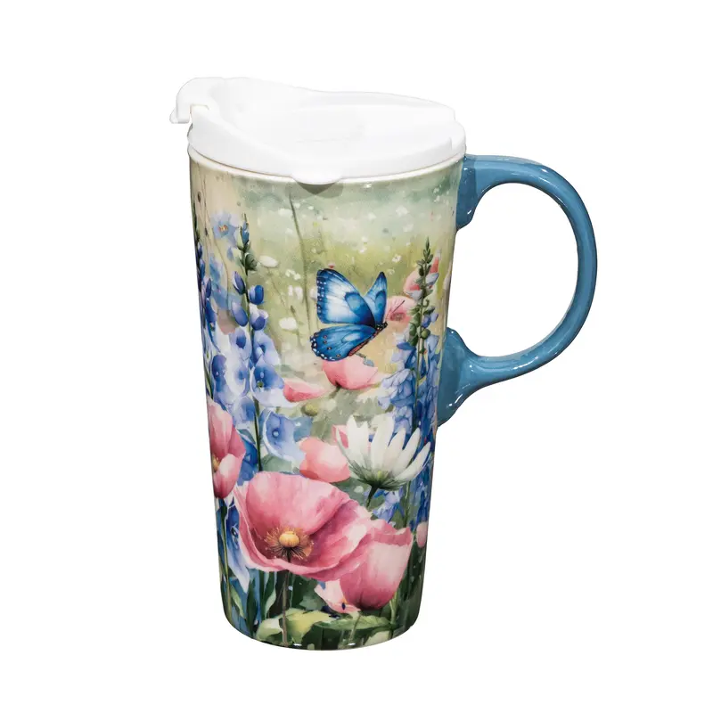 Wildflowers Ceramic Perfect Cup, 17oz, Gift Box