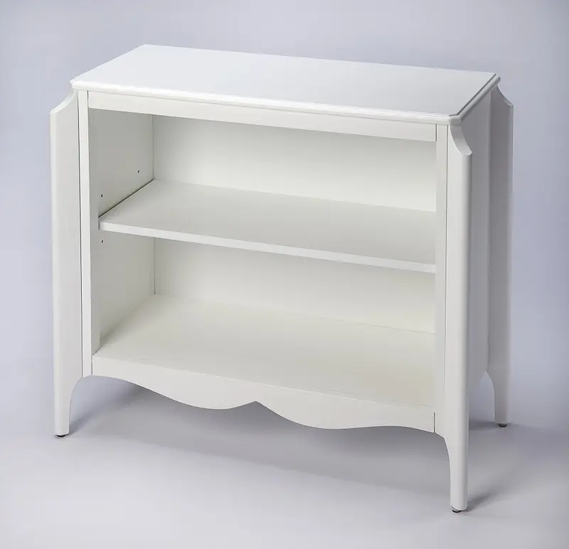 Wilshire Glossy White Bookcase By Homeroots