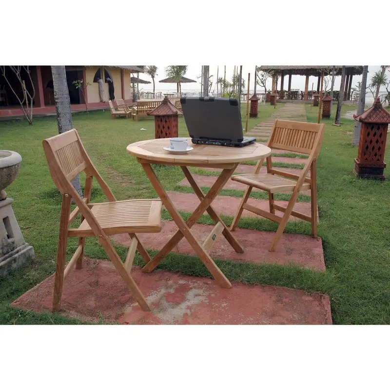 Windsor 3-Pieces Round Bistro Set By Anderson Teak