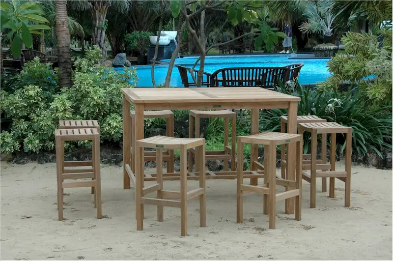 Windsor Montego 9-Pieces Square Bar Set By Anderson Teak