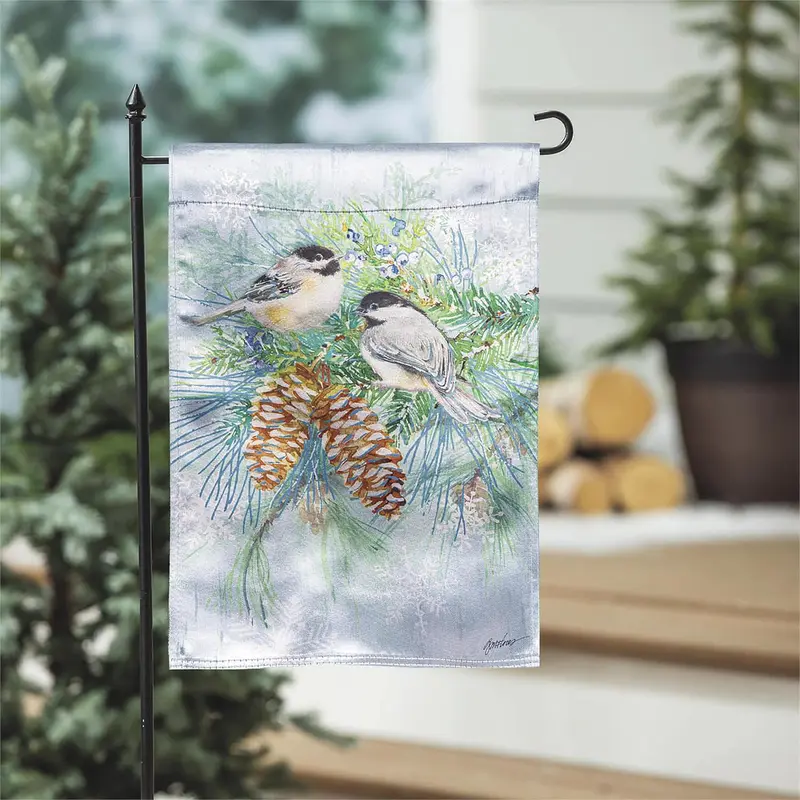 Winter Frost Lustre Garden Flag
