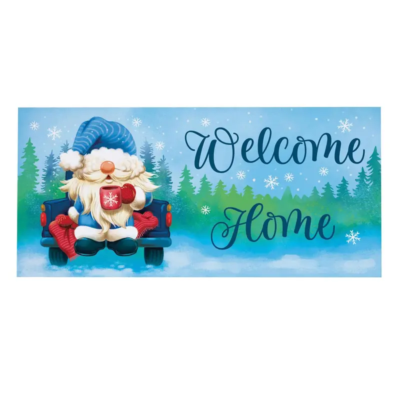 Winter Gnome Welcome Sassafras Switch Mat
