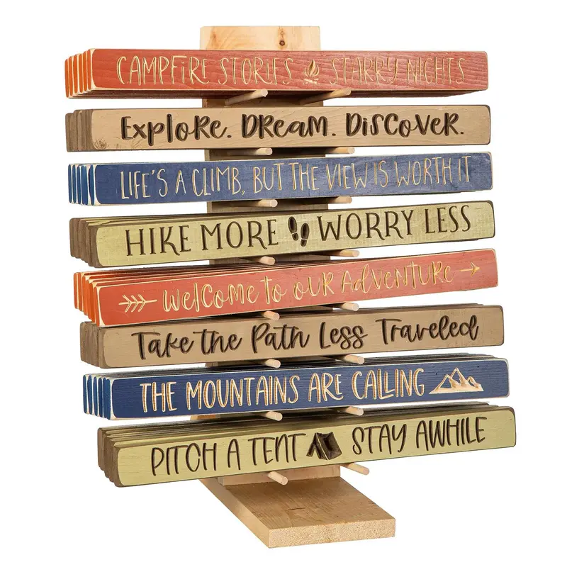 Winter Grove Table Decor Wood Outdoor Adventures Sign, 18"L, Program