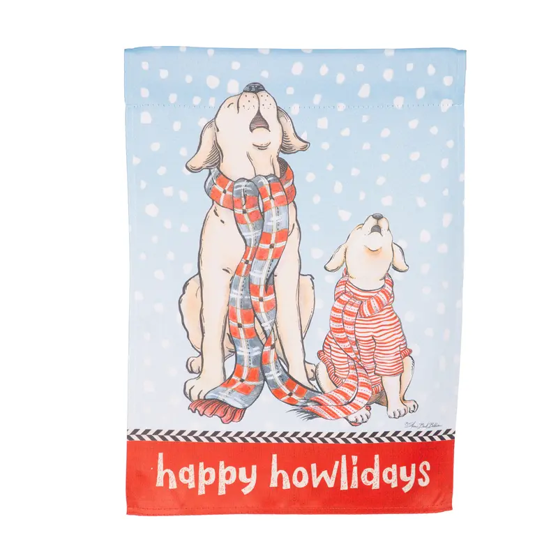 Winter Pups Suede Garden Flag,14s12499