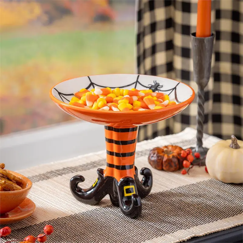 Witch Leg Ceramic Serving Dish, 7.5"L