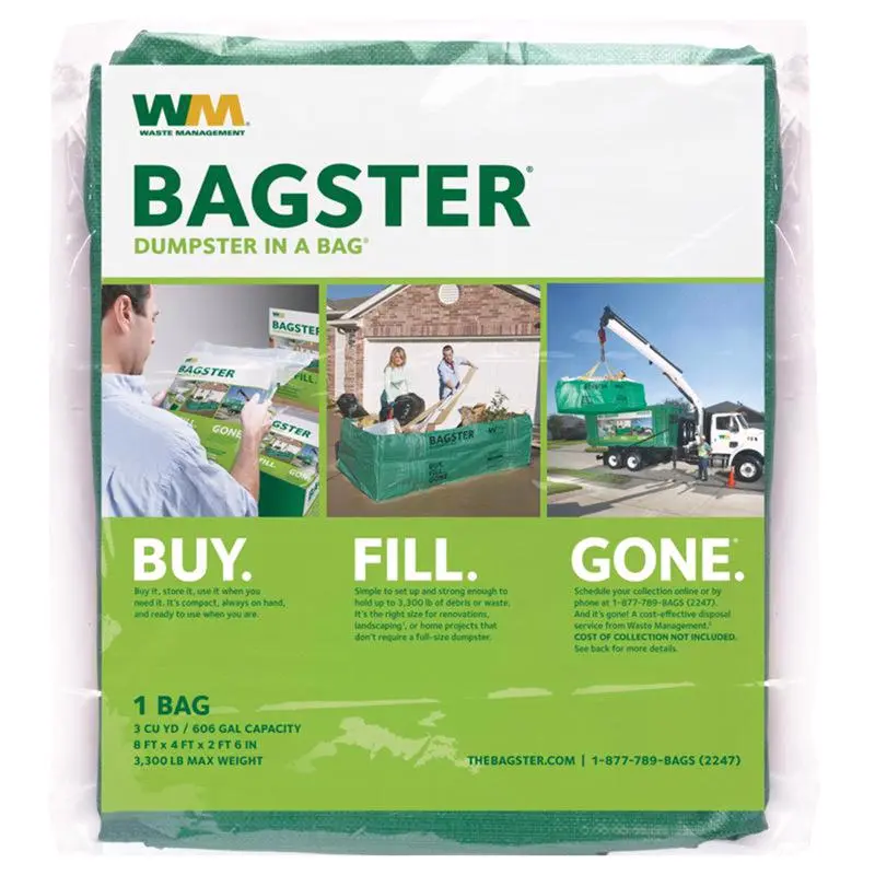 WM Bagster 606 gal Dumpster In A Bag Open 1 pk - Open Box