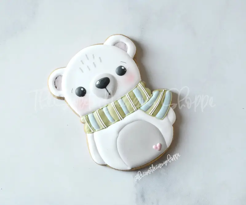 Wobbly Bear with Scarf- Cookie Cutter