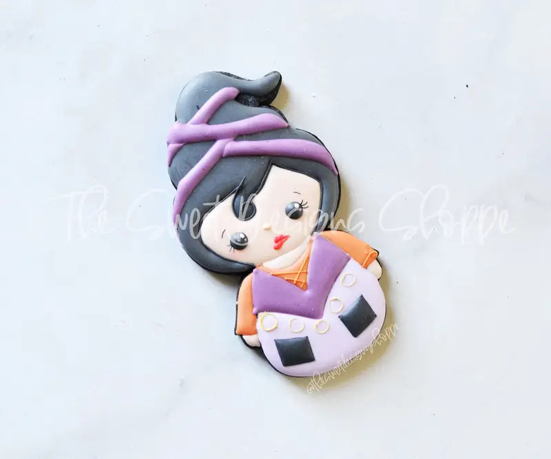 Wobbly Brunette Witch - Cookie Cutter