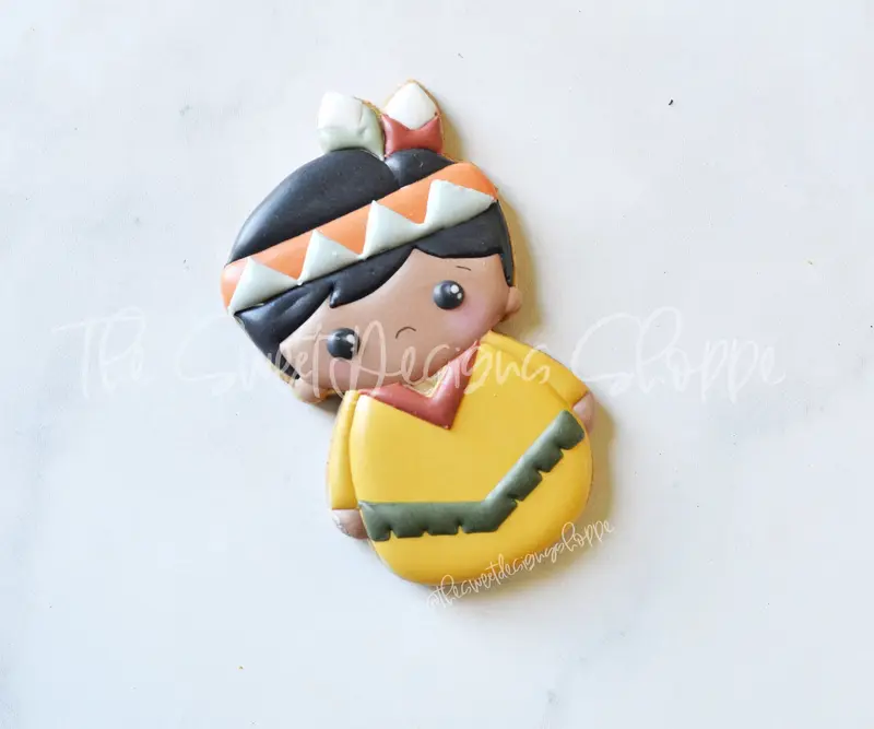 Wobbly Native American Boy - Cookie Cutter