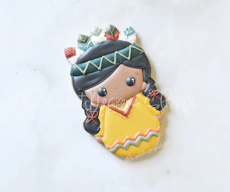 Wobbly Native American Girl - Cookie Cutter