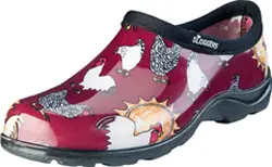 Women's Waterproof Garden Shoe, Chicken Barn Red, Size 7 (A) - Deal of The Week