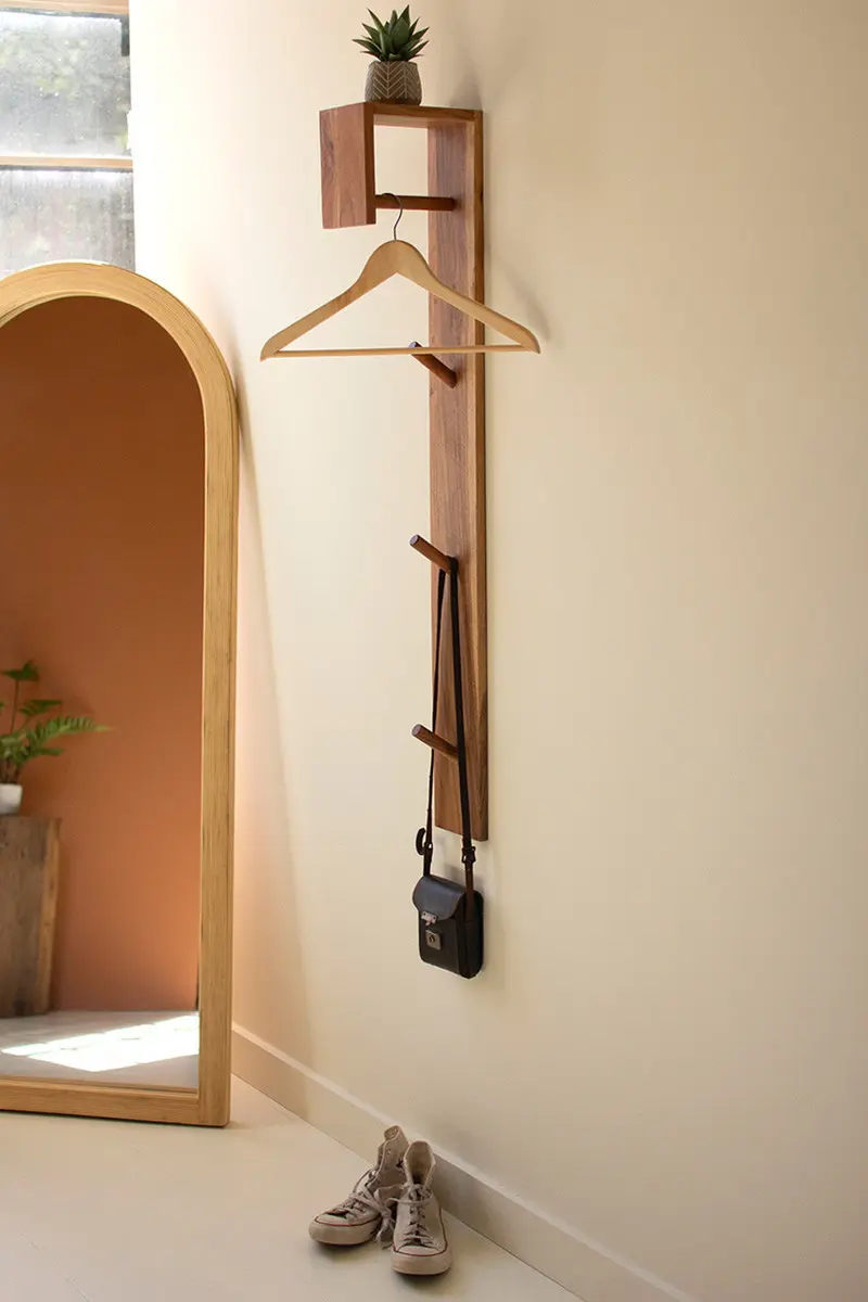 Wood And Metal Wall Coat Rack By Kalalou
