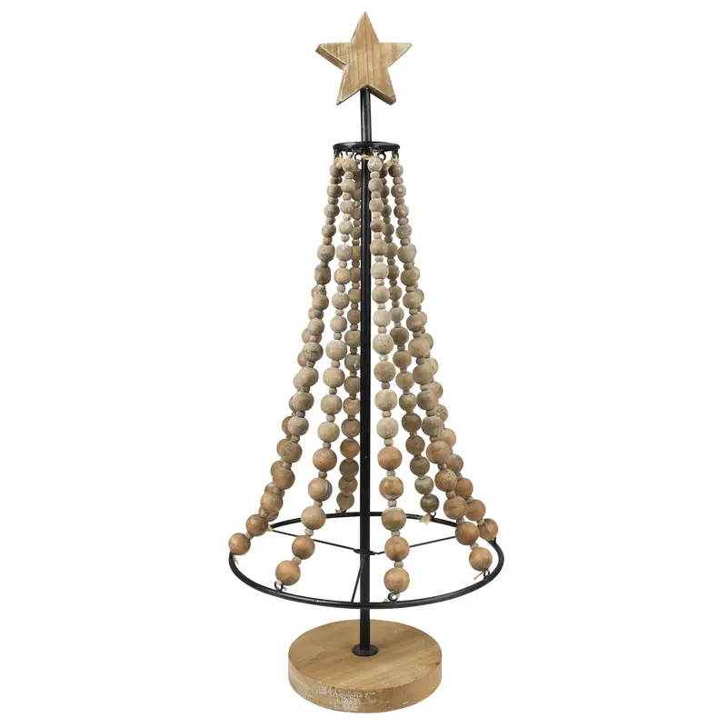 Wood Bead Christmas Tree By HomArt