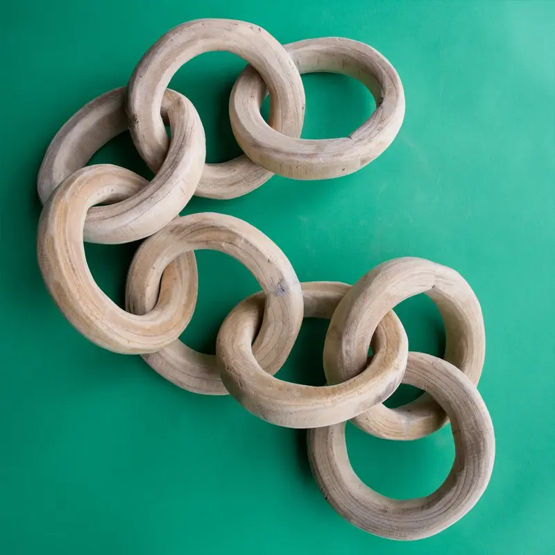 Wood Chain, 8 Link By Gold Leaf
