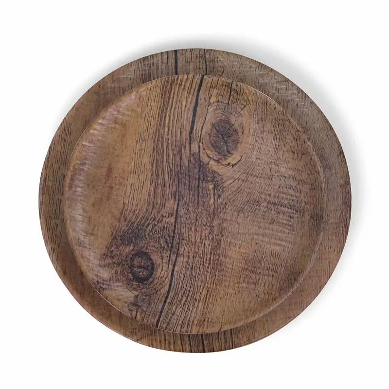Wood Grain Dining Plate