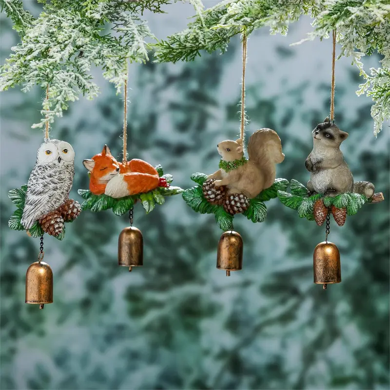 Woodland Animal Resin Garden Bell