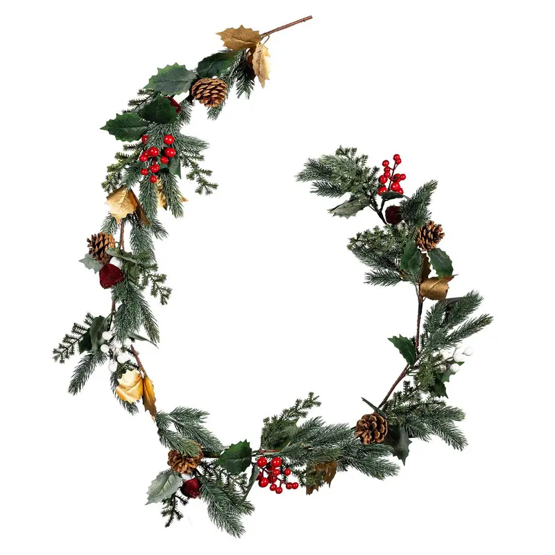 Woodland Storybook Garland Artificial with Pine Cone and Berry, 72"H