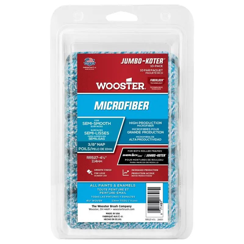 Wooster Jumbo Koter Microfiber 3/8 in. x 4.5 in. W Mini Paint Roller Cover 10 pk - Deal of The Week