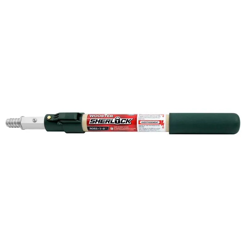 Wooster Sherlock Telescoping 2 ft. L X 1.86 in. D Aluminum/Fiberglass Extension Pole Beige/Green - Open Box