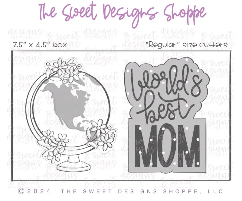 World's Best MOM Cookie Cutter Set - Set of 2 - Cookie Cutters