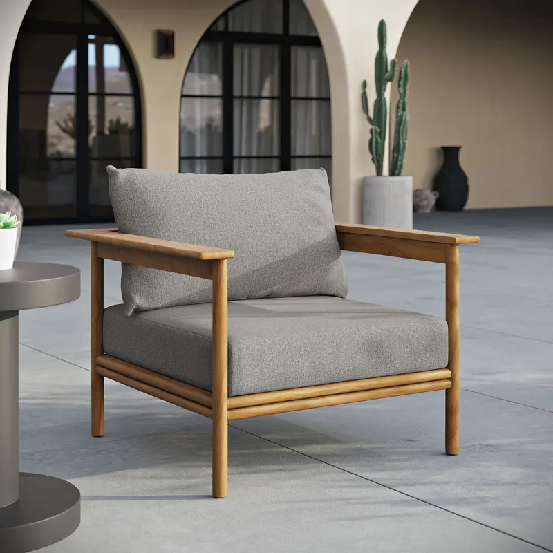 Wren Outdoor Patio Teak Wood Armchair by Modway