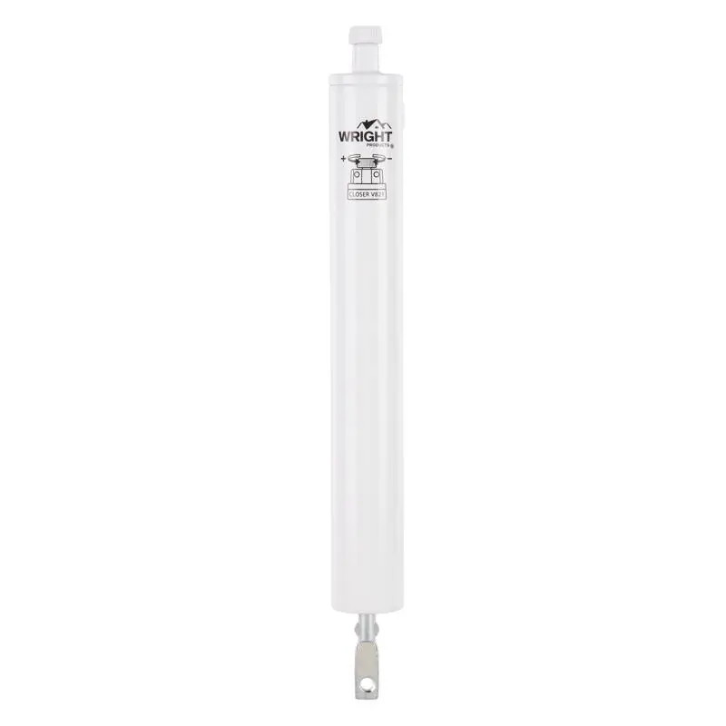 Wright White Aluminum Pneumatic Adjustable Hinge Pin Door Closer