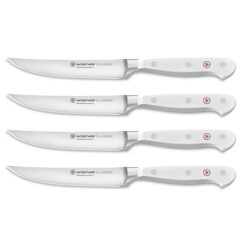 Wusthof Classic 4-Piece Steak Set - White