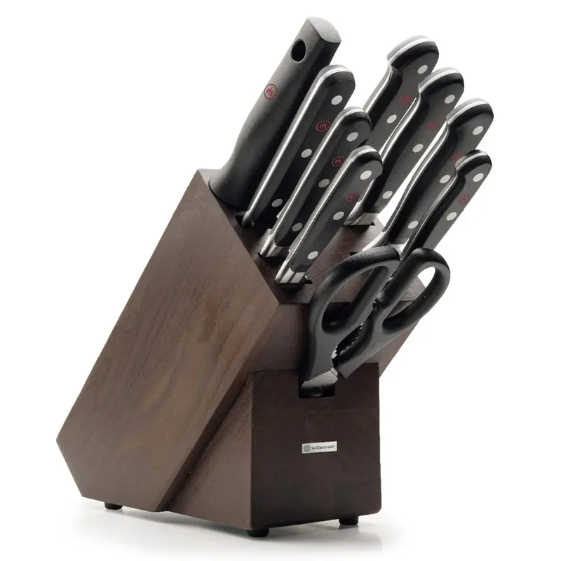 Wusthof Classic  Ten Piece Block Set, Choco Ash Wood