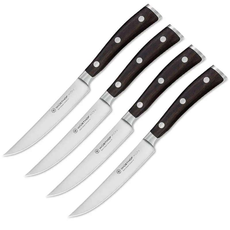 Wusthof Ikon Blackwood Four Piece Steak Knife Set
