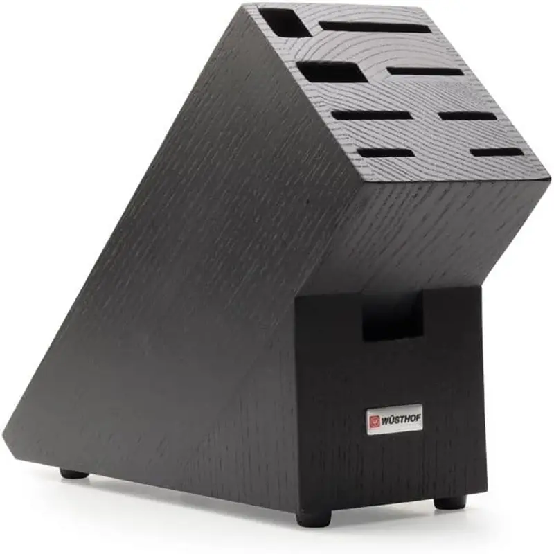 Wusthof Knife Storage 9-Slot Euro Knife Block, Black Ash, Narrow