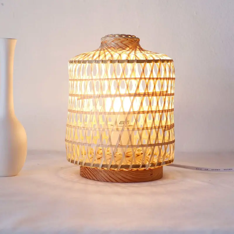 Ya Na Pat - Bamboo Boho Table Lamp By Thaihome