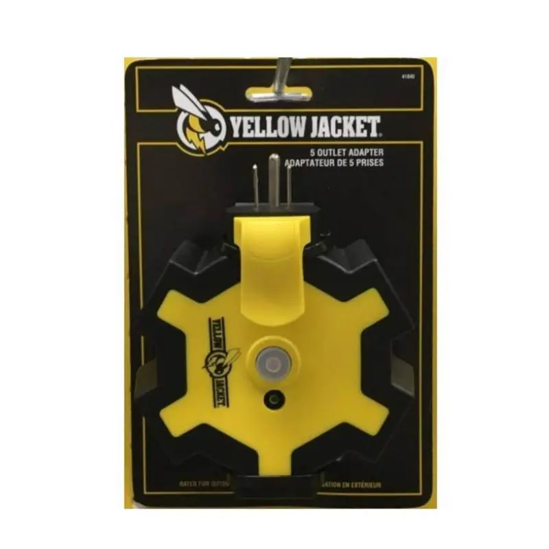 Yellow Jacket Grounded 5 outlets Outlet Adapter 1 pk