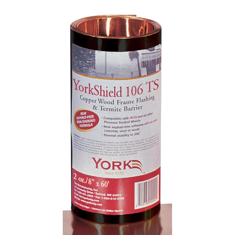 York Chemically Treated Copper Wood Frame Flashing and Termite Barrier 720 L x 8 W in. - Deal of The Week