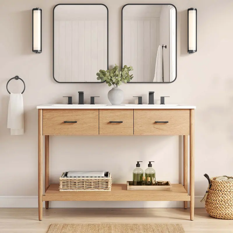 Zaire 48” Double Sink Compatible Bathroom Vanity Cabinet (Sink Basin Not Included) By Modway - EEI-6356