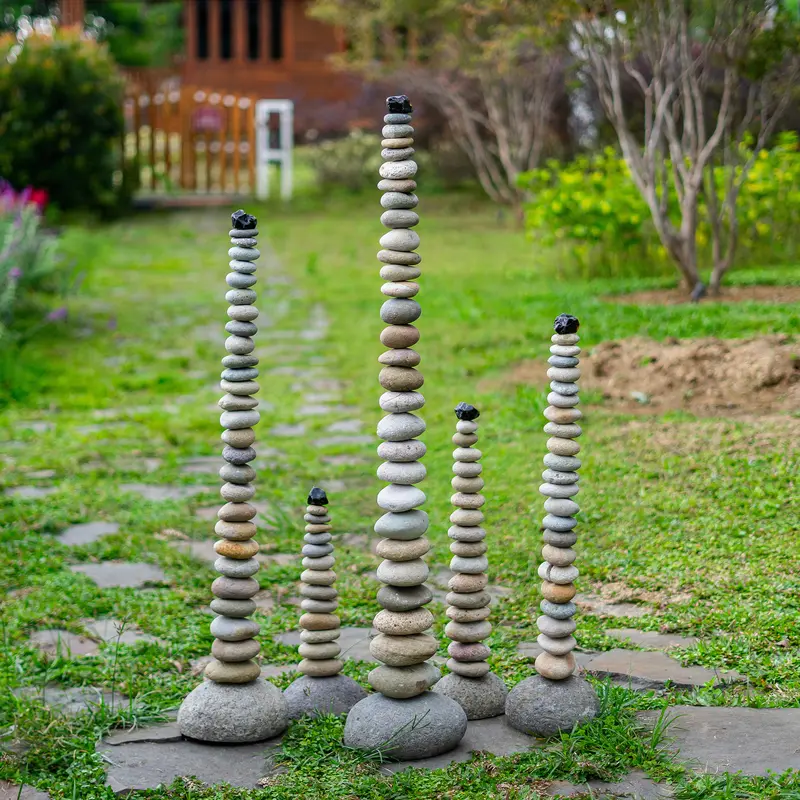 Zen Pebble Spires Set of 2 By Garden Age Supply