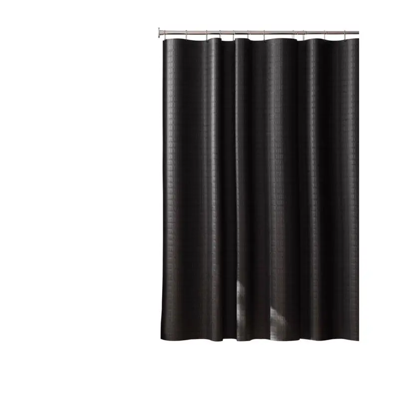 Zenna Home 74 in. H Black Shower Curtain Fabric (Pack of 3)