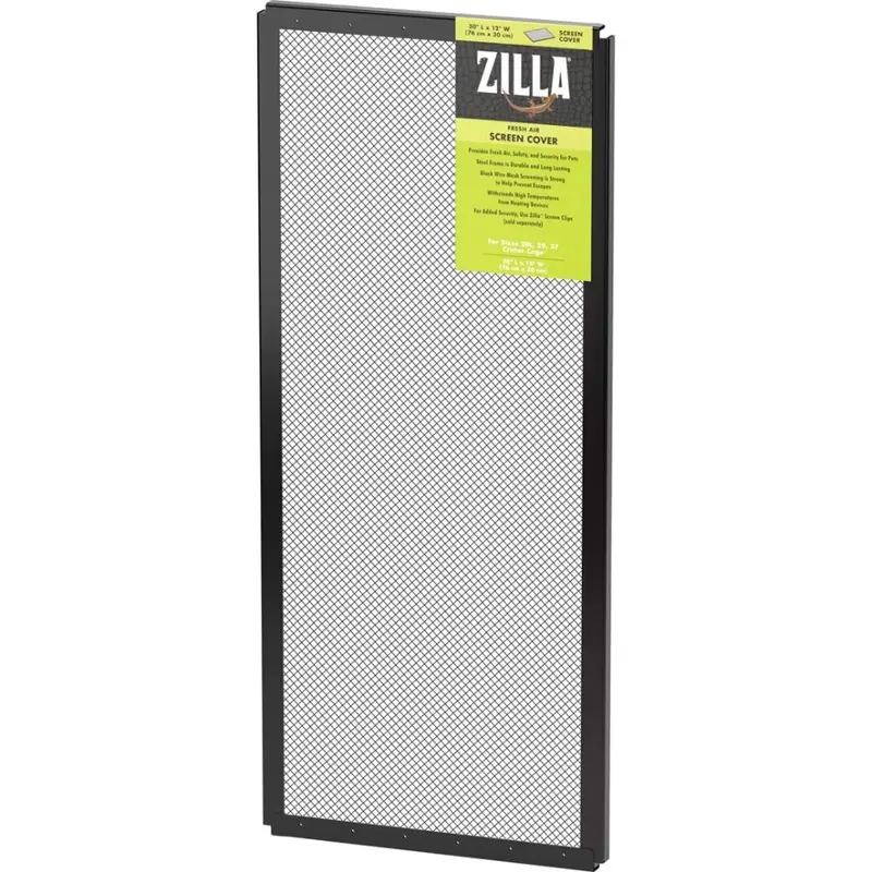 Zilla Fresh Air Screen Cover Black 30 in. x 12 in. Steel Mesh Lid - Deal of The Week