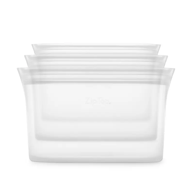 Zip Top Frost Food Storage Container Set 3 pk - Open Box