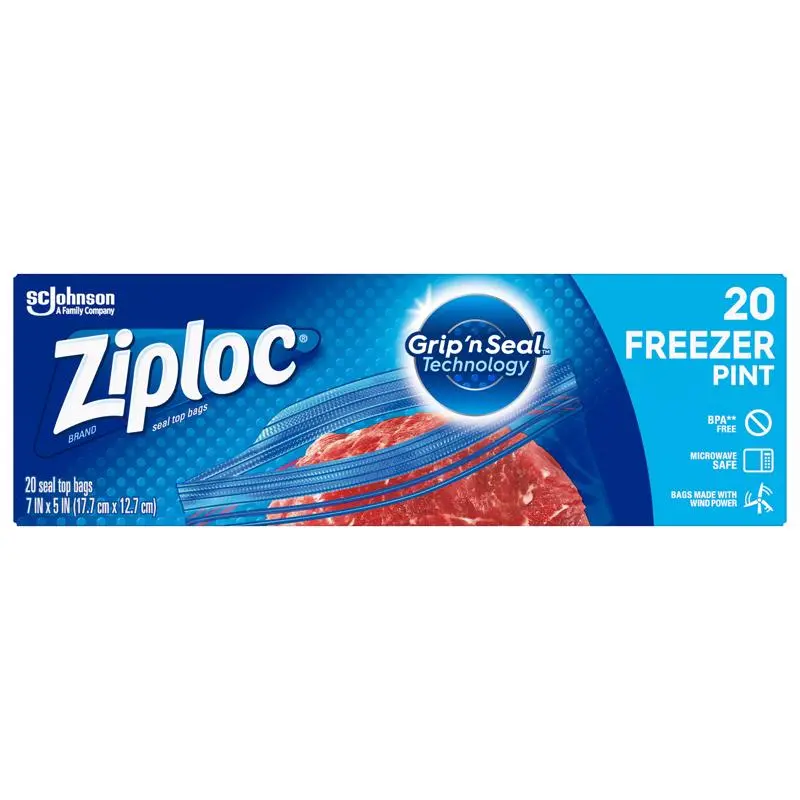 Ziploc Double Zipper Freezer Bag 20 pk Clear (Pack of 12) - Deal of The Week