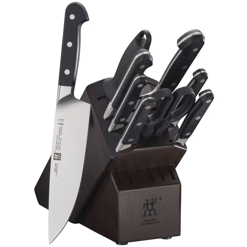 Zwilling J.A Henckels Pro 10-Piece Knife Block Set - Walnut