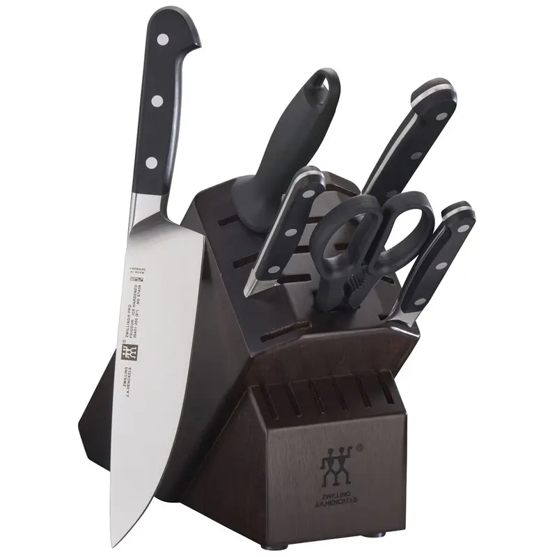 Zwilling J.A. Henckels Pro 7-Piece Knife Block Set - Walnut