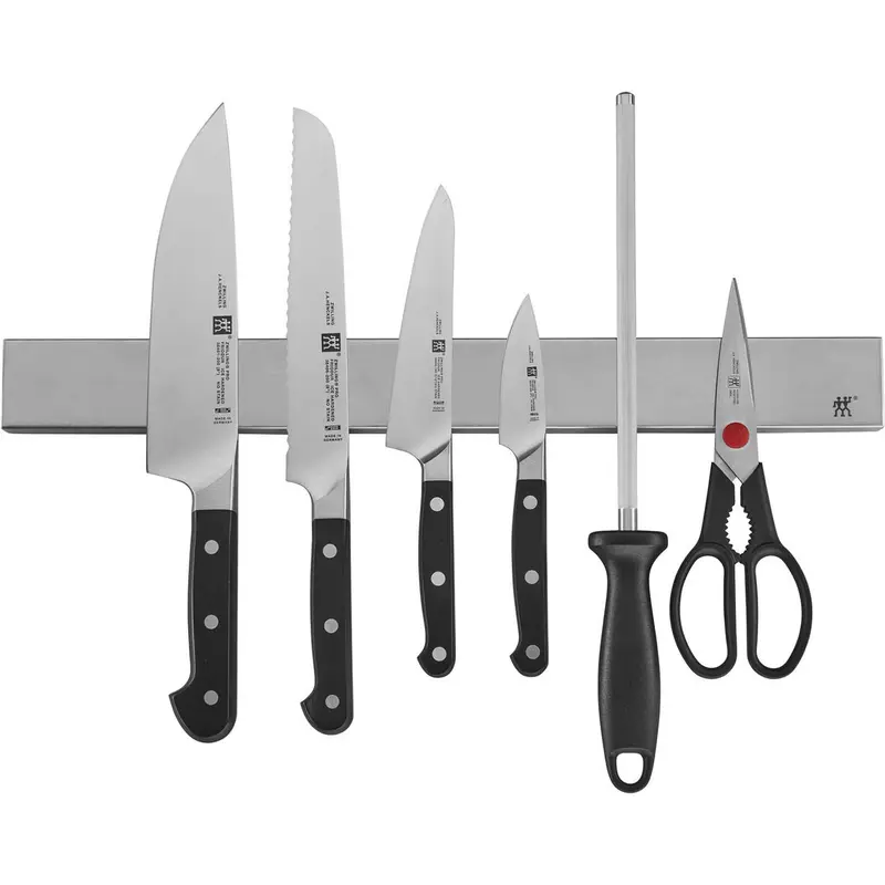 Zwilling J.A. Henckels Pro 7-Piece Knife Set With 17.5" Stainless Magnetic Knife